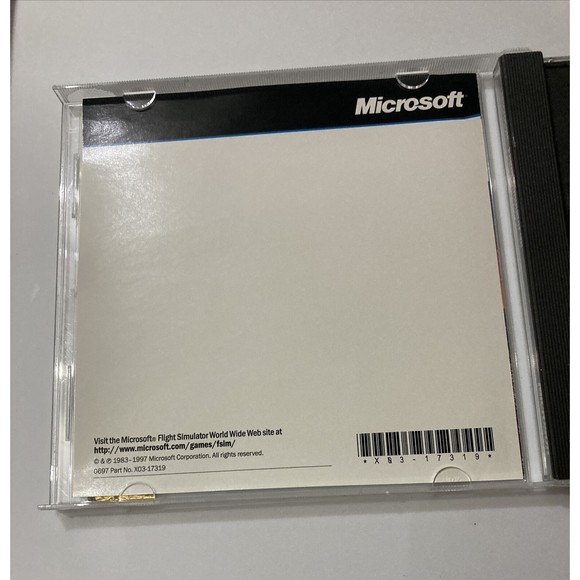 Microsoft Flight Simulator 98 (PC, 1997) CD & Case NEAR MINT NM Actual Photos - Picture 8 of 12